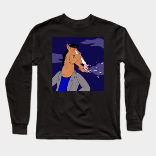 horse sneezing Long Sleeve T-Shirt